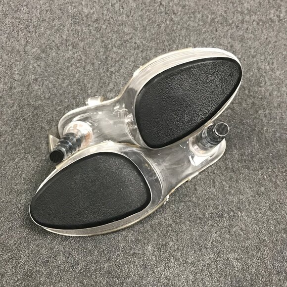 Ellie 521-Jewel-W Clear Dancers Strappy Rhinestone Lucite 5" Platform Heels Sz 6 - Picture 6 of 6